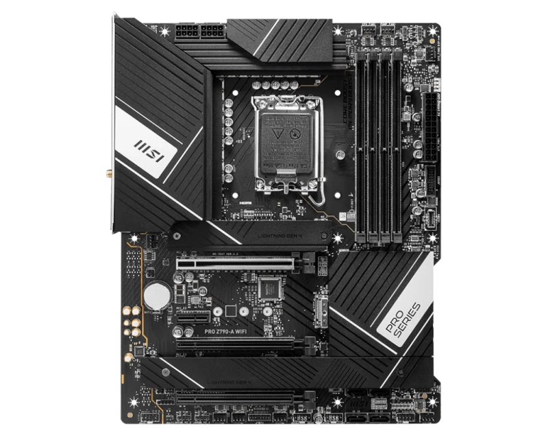 MSI PRO Z790‑A WIFI ATX Motherboard – LGA 1700, Intel Z790, DDR5 7200 (OC), PCIe 5.0 x16, 4×M.2, 6×SATA, 2.5 Gb LAN, Wi‑Fi 6E