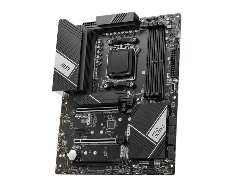 MSI PRO X670‑P WIFI AM5 ATX Motherboard – AMD X670, DDR5 ≤128 GB, PCIe 4.0 ×3, 4× M.2 (1× Gen5), 6× SATA, Wi‑Fi 6E, 2.5 GbE, HDMI/DP, USB‑C