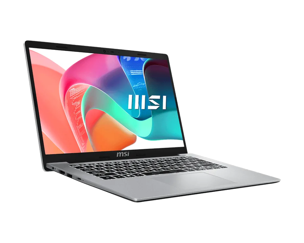MSI Modern 14 F13MG Laptop, 14" FHD IPS Display, Intel Core i5-1335U Processor, 8GB RAM, 512GB SSD, Intel Iris Xe Graphics, English-Arabic Keyboard, Windows 11 Home, Silver | 9S7-14S122-053