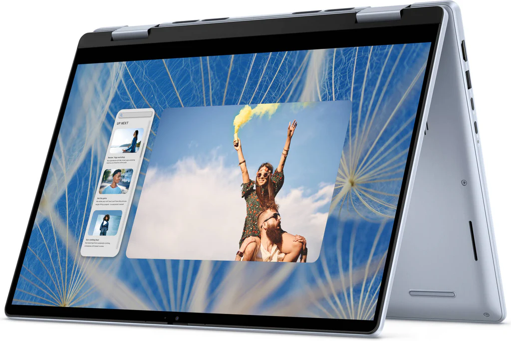 DELL Inspiron 14 7440 – Intel Core 5 120U, 8GB RAM, 512GB SSD, 14” FHD Touch & Flip, Stylus, Win11 Home, Eng-Arab Keyboard, Ice Blue