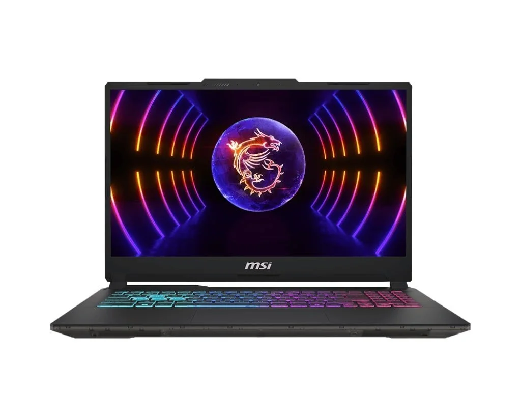 MSI Cyborg 15 A13VF Gaming Laptop, 15.6" FHD IPS 144Hz Display, Intel Core i7-13620H, 8GB DDR5 RAM, 512GB SSD, GeForce RTX 4060 8GB, Blue Backlit ENG-ARB K/B, FreeDOS, Black | 9S7-15K111-853