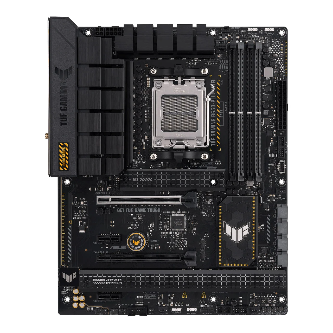 ASUS TUF GAMING B650-PLUS WIFI AM5 ATX Motherboard, DDR5 64GB, PCIe 4.0, 2x M.2, Wi-Fi 6, USB 3.2, HDMI, DP | 90MB1BZ0-M0EAY0