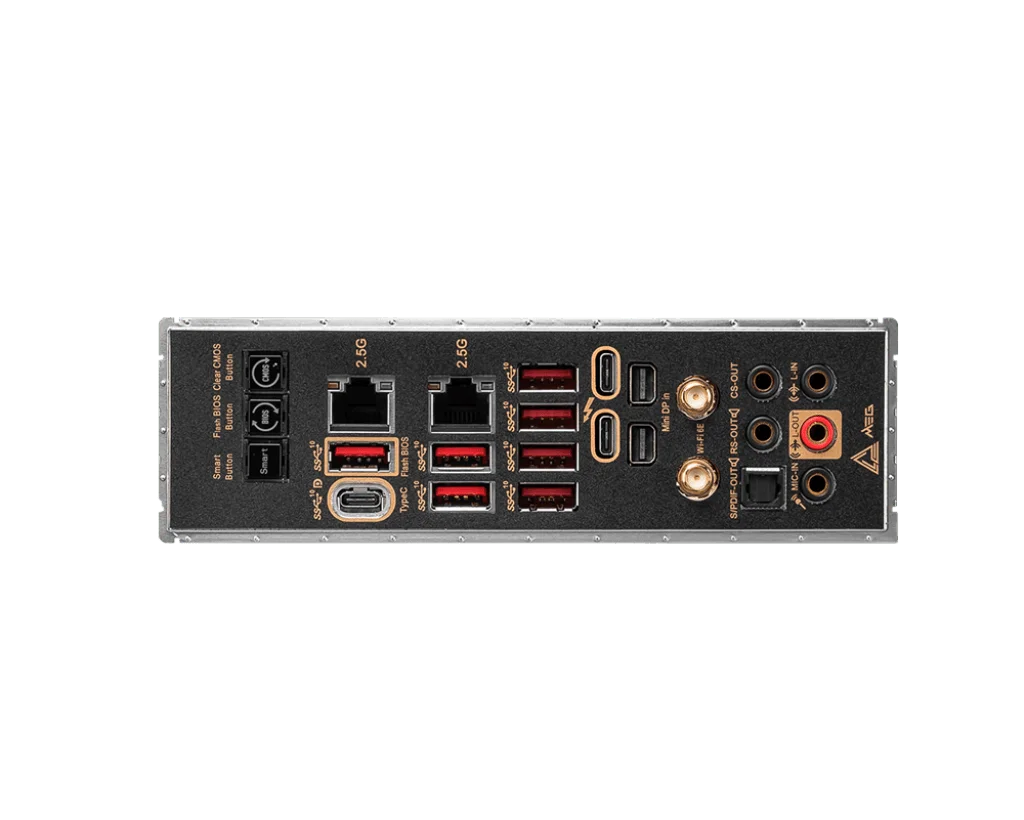 MSI MEG Z790 ACE ATX Motherboard, Intel Z790 Chipset, LGA 1700, 4x DDR5 UDIMM up to 192GB, 3x PCIe x16, 5x M.2, 6x SATA 6G, Type-C DisplayPort