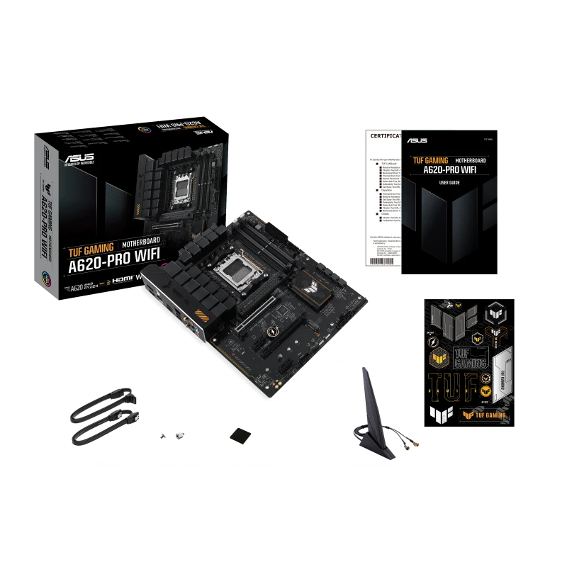 ASUS TUF GAMING A620-PRO WiFi ATX Motherboard, AMD AM5, DDR5 192GB, PCIe 4.0, Dual M.2 NVMe, 2.5Gb LAN, Wi-Fi 6, BIOS FlashBack| 90MB1FR0‑M0EAY0