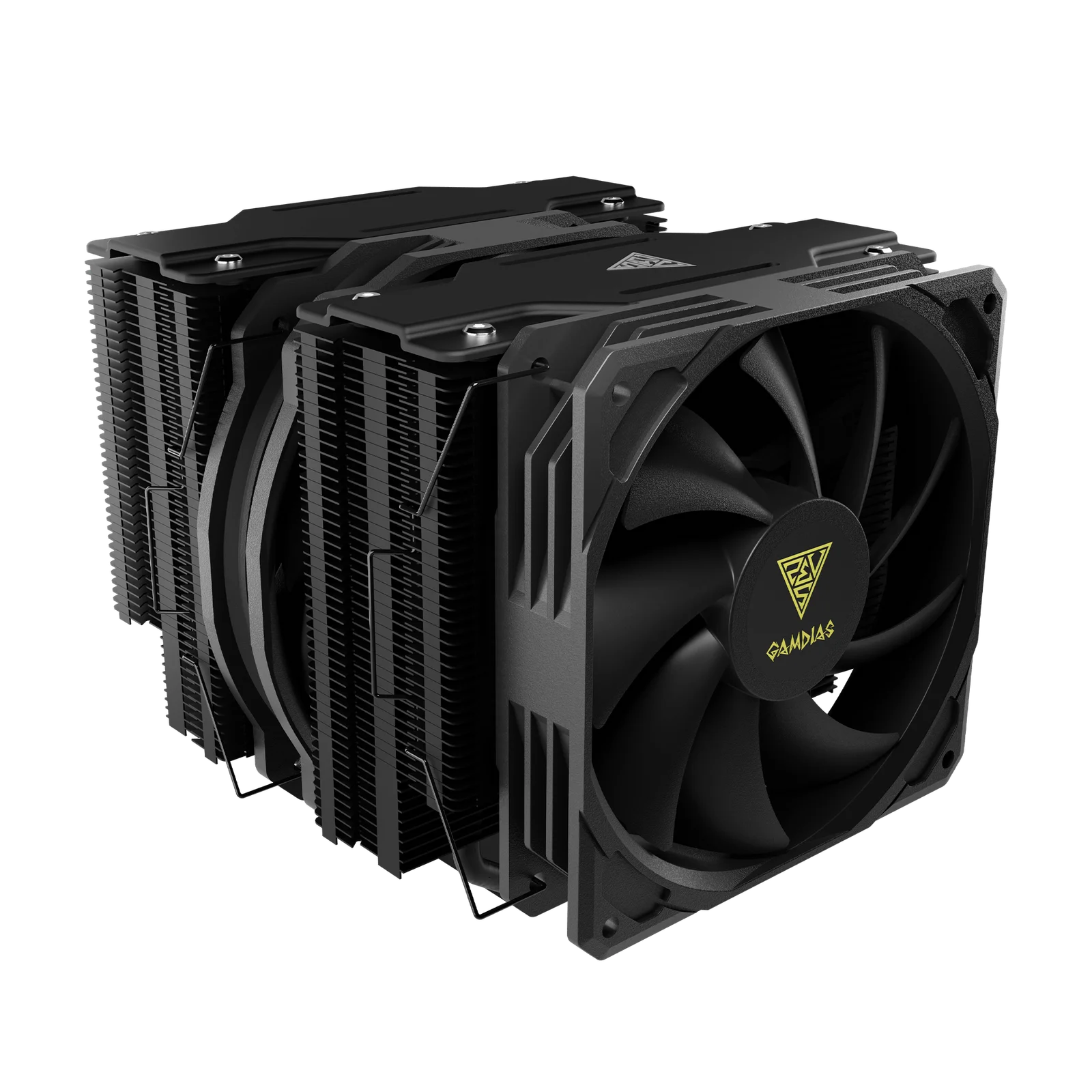 GAMDIAS BOREAS P1-720 Air Cooler, Premium All-Black Aluminum, Brushed Top Cover, Optimized Convex Copper Base, Silent Cooling, High Performance