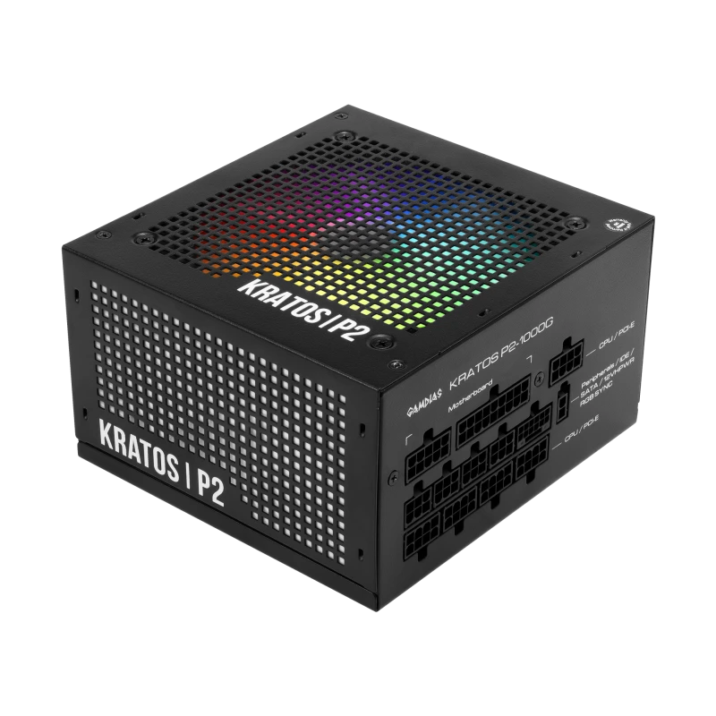 Gamdias KRATOS P2-1000G 1000W Power Supply, Fully Modular, 80 PLUS Gold Certified, ATX 3.0, PCIe Gen 5.0 Ready, 135mm Hydraulic Bearing Fan, Premium Components