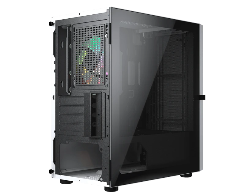 Cougar Purity RGB Mini Tower Case, Up to 5x Cooling Fan & 240mm Radiator Support, 1x Pre-Installed aRGB Fan | 385PC40.0002