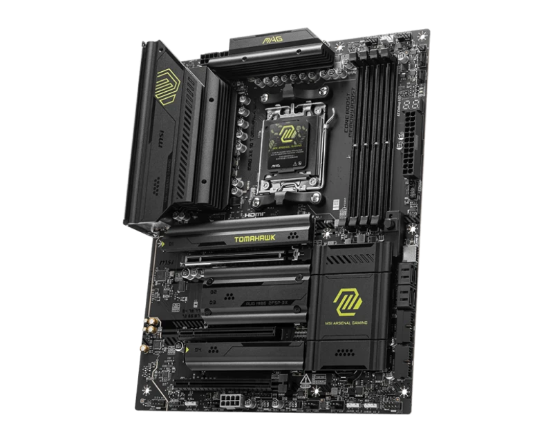 MSI MAG X870 TOMAHAWK WIFI ATX Motherboard, AMD X870 AM5, DDR5 256GB 8400MT/s OC, PCIe 5.0, 4x M.2 Gen5, Wi-Fi 7, USB 4.0 | 911-7E51-001