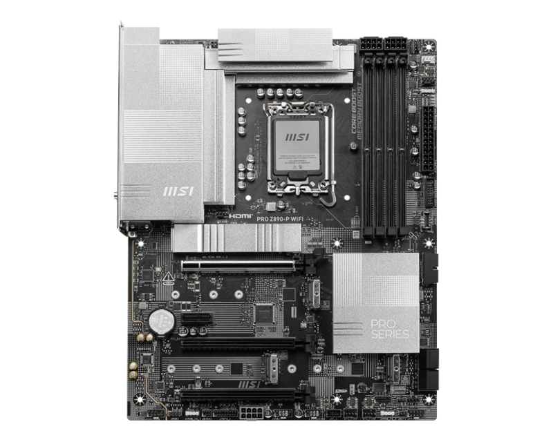 MSI PRO Z890-P WIFI ATX Motherboard, Intel Z890 LGA1851, DDR5 256GB 9200MT/s, PCIe 5.0, Thunderbolt 4, Wi-Fi 7, 5G LAN | 911-7E34-001