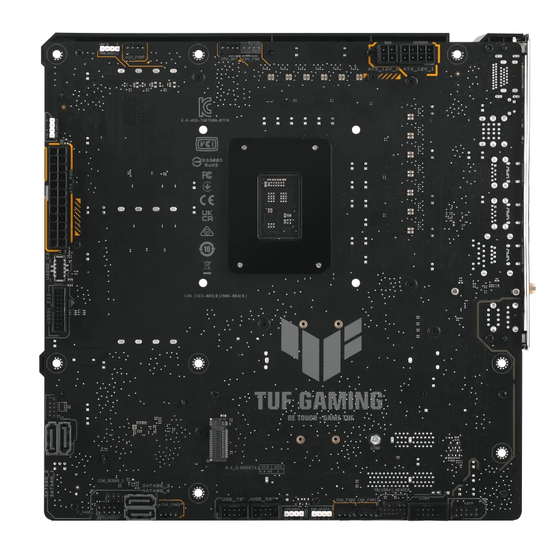 ASUS TUF GAMING B760M-BTF WiFi mATX Motherboard – Intel B760, LGA 1700, DDR5 192GB 7200 MT/s OC, 3x M.2 Gen4, PCIe 4.0, Wi-Fi 6, USB 3.2, 90MB1G50-M0EAY0