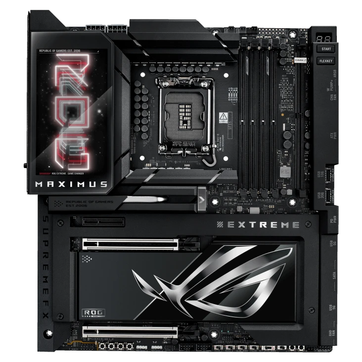 ASUS ROG MAXIMUS Z890 EXTREME E-ATX Motherboard – Intel Z890, LGA 1851, DDR5 192GB 9200+MT/s, 6x M.2, Wi-Fi 7, USB4, 2.5G LAN, 90MB1IA0-M0EAY0