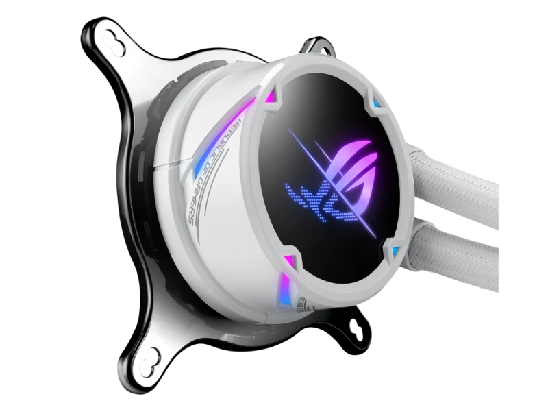 ASUS ROG Strix LC II 360 ARGB White Liquid CPU Cooler – 360mm Radiator, PWM Fans, ARGB Lighting, Sleeved Tubes | 90RC00F2-M0UAY4