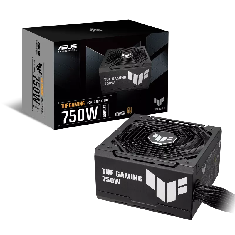 ASUS TUF Gaming 750B Power Supply, 750W 80+ Bronze, Non-Modular PSU, Dual Ball-Bearing Fan, Military-Grade Components | 90YE00D0-B0NA00