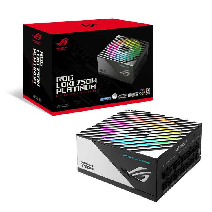 ASUS ROG LOKI 750P SFX-L Power Supply, 750W 80+ Platinum, SFX-L Form Factor, Fully Modular, ATX 3.0, PCIe 5.0 Ready, ARGB | 90YE00N4-B0NA00