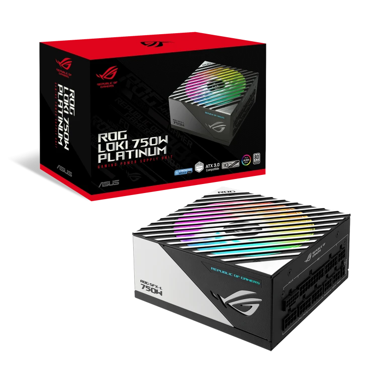 ASUS ROG LOKI 750P SFX-L Power Supply, 750W 80+ Platinum, SFX-L Form Factor, Fully Modular, ATX 3.0, PCIe 5.0 Ready, ARGB | 90YE00N4-B0NA00