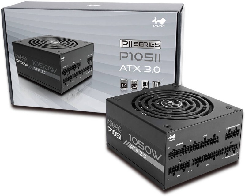 InWin P105II 1050W Power Supply, 80 PLUS Platinum, Fully Modular ATX PSU, Silent Fan, Japanese Capacitors, High Efficiency | IW-PS-PII1050W