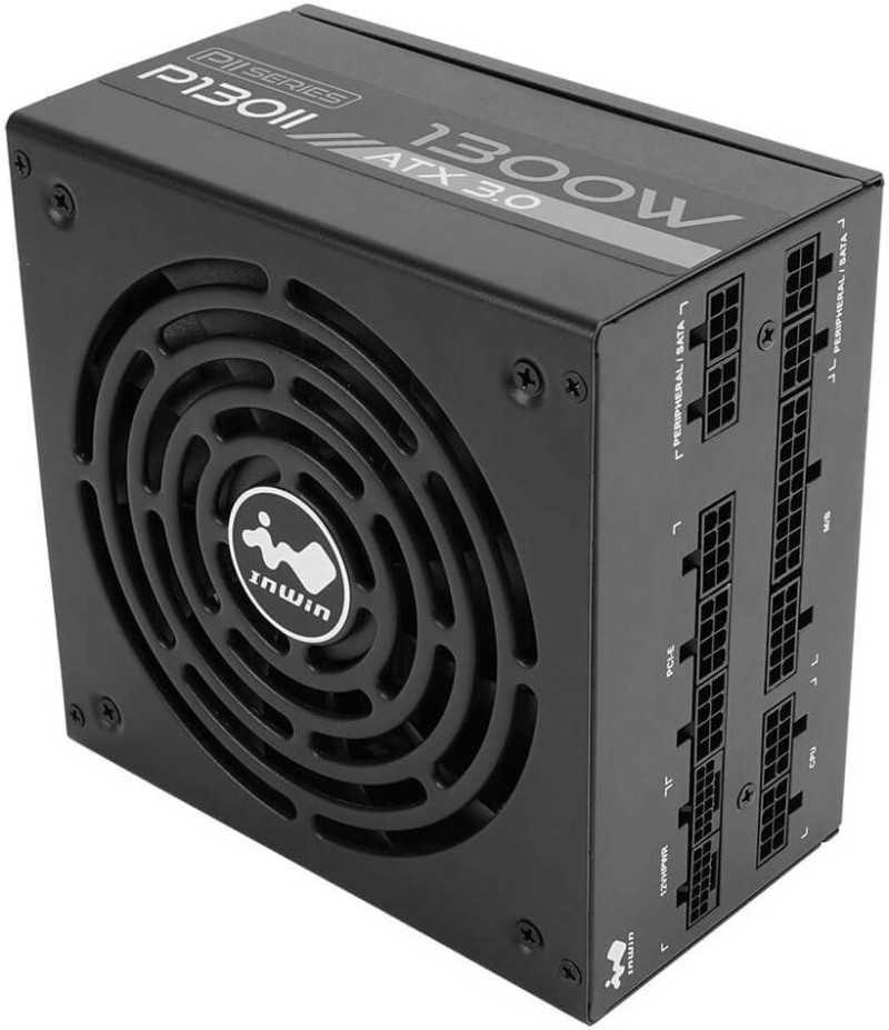 InWin P105II 1300W Power Supply, 80 PLUS Platinum, Fully Modular, ATX PSU, Premium Japanese Capacitors, Silent Fan | IW-PS-PII1300W