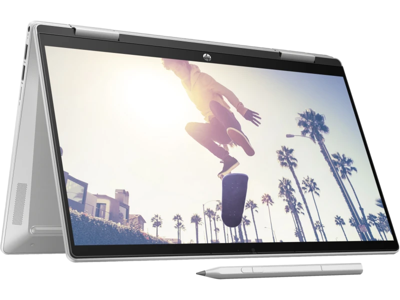 HP Pavilion x360 2-in-1 Laptop, Intel Core i7-1355U, 16GB RAM, 512GB SSD, 14" diagonal, FHD IPS TOUCH, Silver, PEN, Backlit English KB | 742J3AV-4