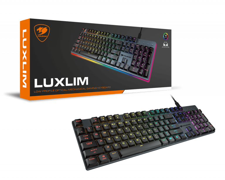 COUGAR LUXLIM Extreme Low Profile Red Switch Optical-Mechanical Gaming Keyboard | 37LUXO1MI-0002