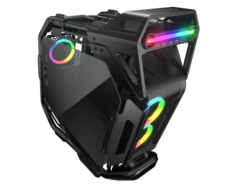 COUGAR Cratus Mid Tower Case 3x Pre-installed Fans, Tempered Glass,  120mm x 3 Cooling Fan Support | 385LMS0.0001