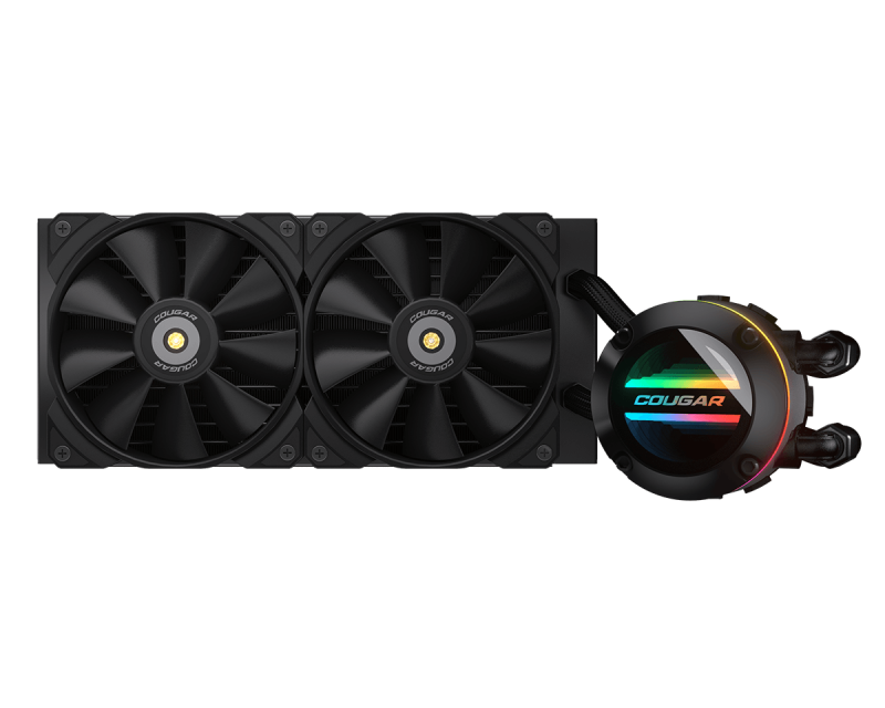 Gaming AIO Cooler Cougar Poseidon GT240 – 240 mm, ARGB Infinity‑Mirror, Support AM5 & LGA1851, Black Edition