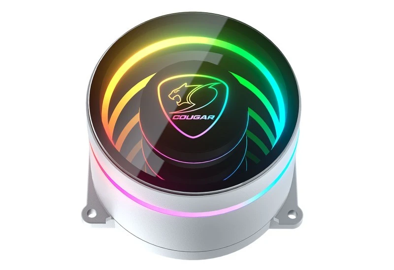 Cougar POSEIDON ELITE ARGB 240 AIO Liquid Cooler, Support the latest AMD AM5 and Intel LGA1851 CPU socket - White