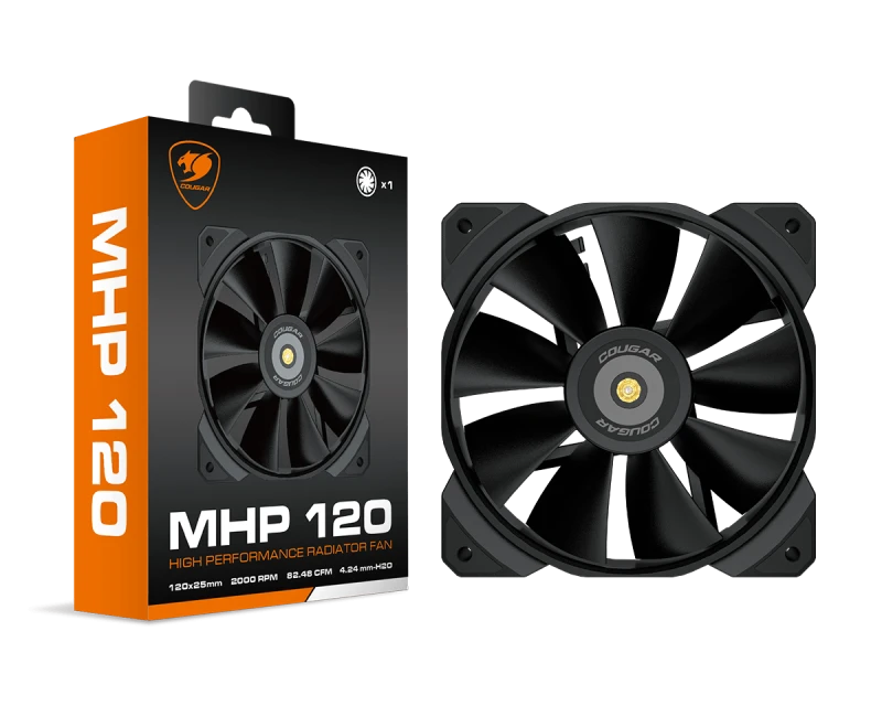 Cougar MHP 120 Case Fan, Single Pack, 120mm High-Performance Fan, Quiet Operation, Enhanced Cooling for PC Builds | 3MMHP12A1.0001