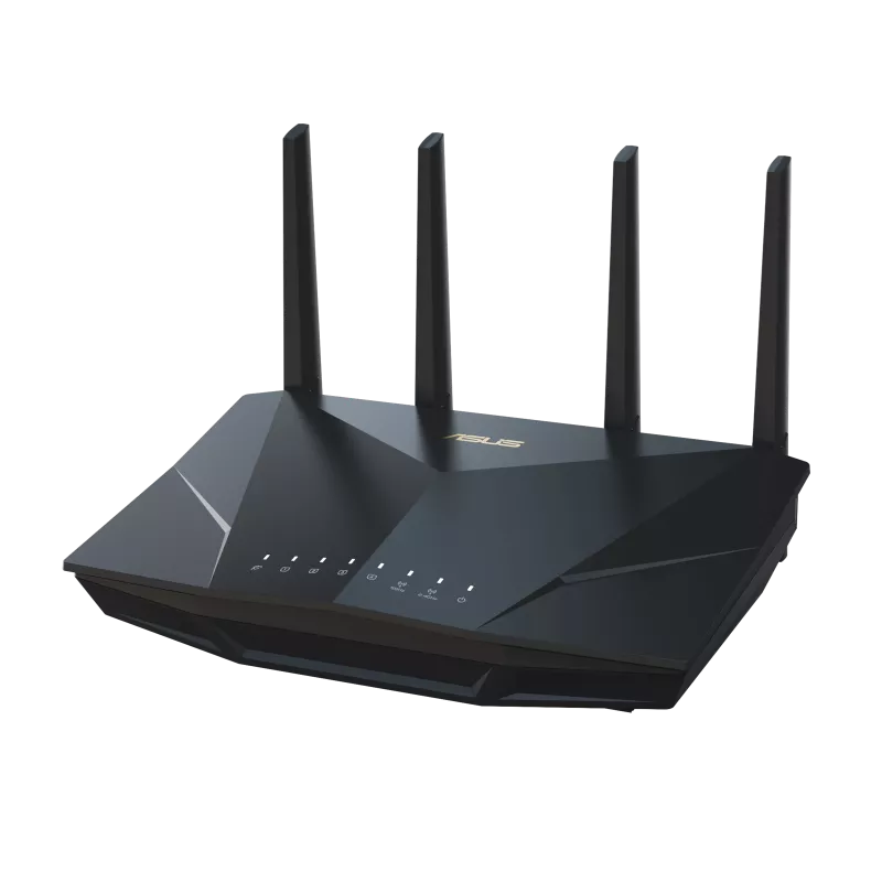 ASUS RT‑AX5400 Dual‑Band Wi‑Fi 6 (AX5400) Ultra Speed Router, 160 MHz, 1024‑QAM, 1×2 Gbps (WAN+LAN) Aggregation, AiProtection Pro