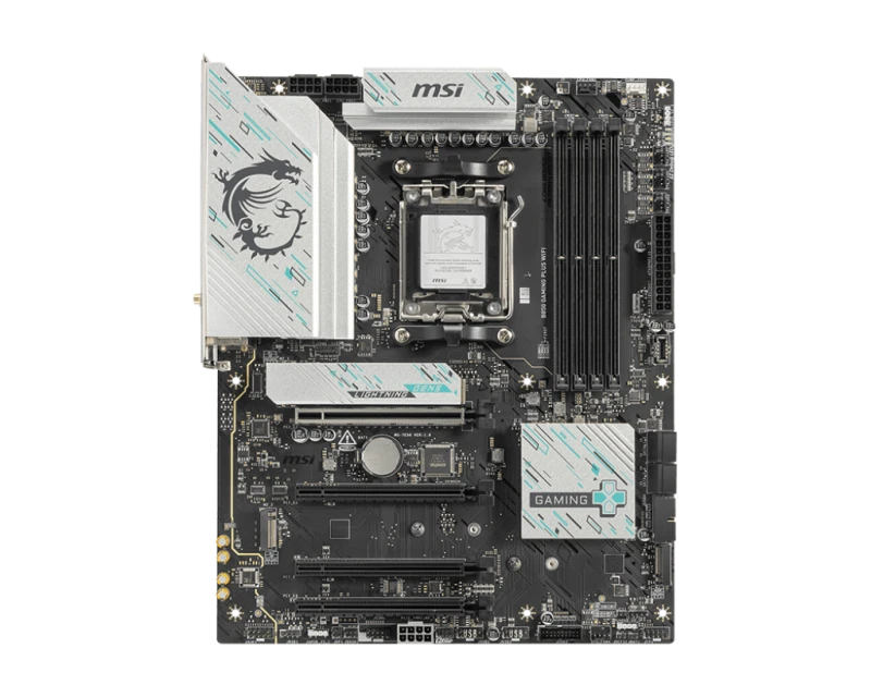 MSI B850 GAMING PLUS WiFi ATX Motherboard – AMD B850 AM5, DDR5 up to 256GB, 4x PCIe x16, 3x M.2 NVMe, Wi-Fi 7, Bluetooth, Model 911-7E56-001
