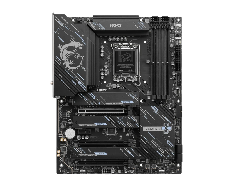 MSI Z890 GAMING PLUS WiFi Motherboard, LGA 1851, Intel Z890 Chipset, DDR5 256GB, PCIe 5.0 x16, 4x M.2, Wi‑Fi 7, 5G LAN, Thunderbolt 4, ATX