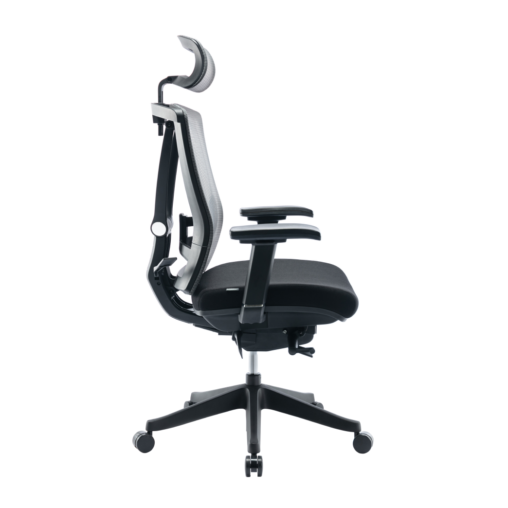 Navodesk HALO Premium Ergonomic Chair – Responsive Lumbar, Adjustable Headrest, Armrests & Seat Tilt Lock, BIFMA Certified – Black