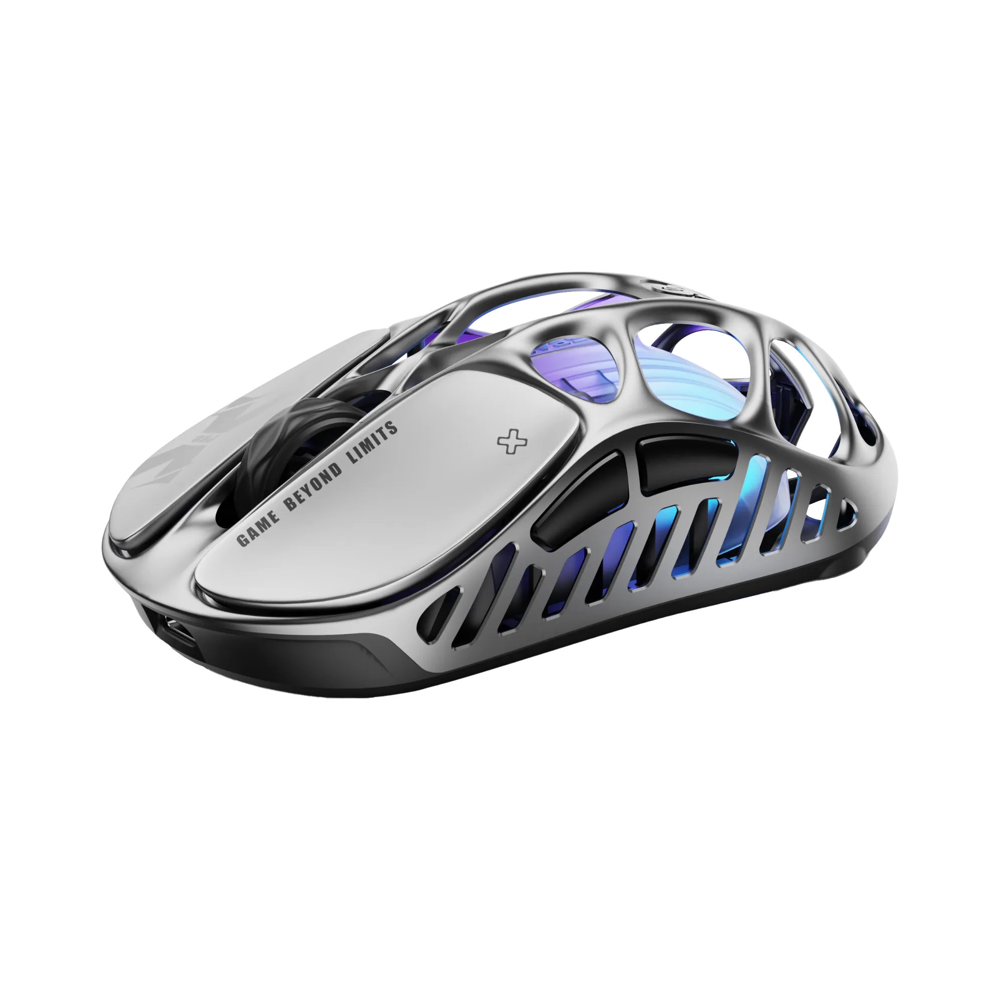 GravaStar Mercury X Pro Wireless Gaming Mouse, 8K DPI Optical Sensor, 32,000 DPI, RGB Lighting, 43h Battery, Lightweight, Interstellar Silver