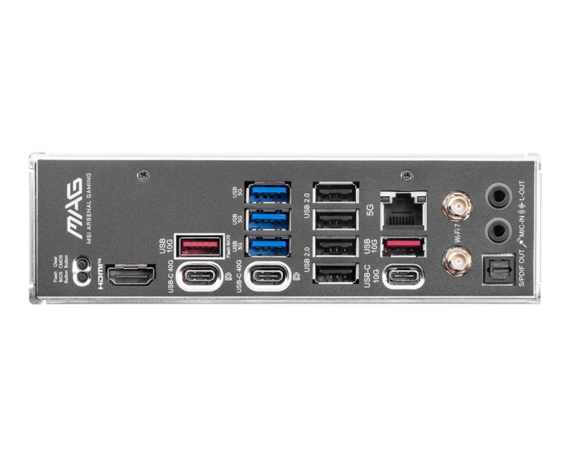 MSI MAG X870E TOMAHAWK WIFI Motherboard, AMD AM5, DDR5 256GB, PCIe 5.0, Wi-Fi 7, 5Gb Ethernet, USB 40Gbps, ATX, 911-7E59-002