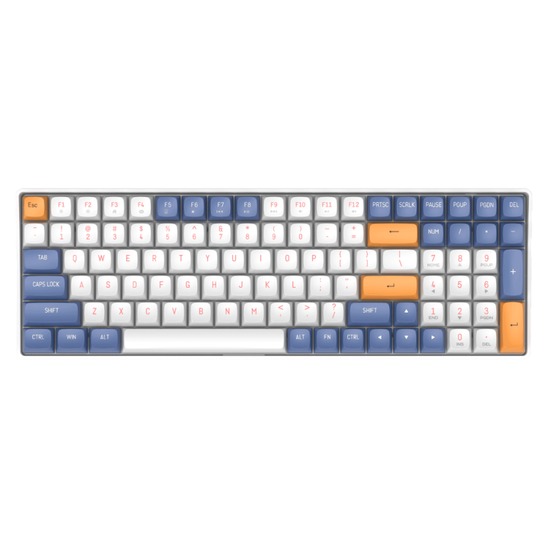 Darkflash GD100 Mechanical Keyboard, 100 Keys, Wired + 2.4G Dual Mode Connectivity, PBT Dual Colors Keycaps Starry Blue
