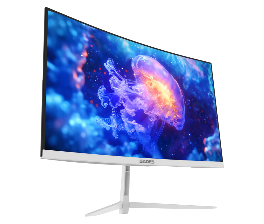 Sades NC-Pelagia SC-CJ04F24W, 24" FHD 1920x1080, 200Hz, 0.5ms, HDMI 2.1, VA, Curved Gaming Monitor - White