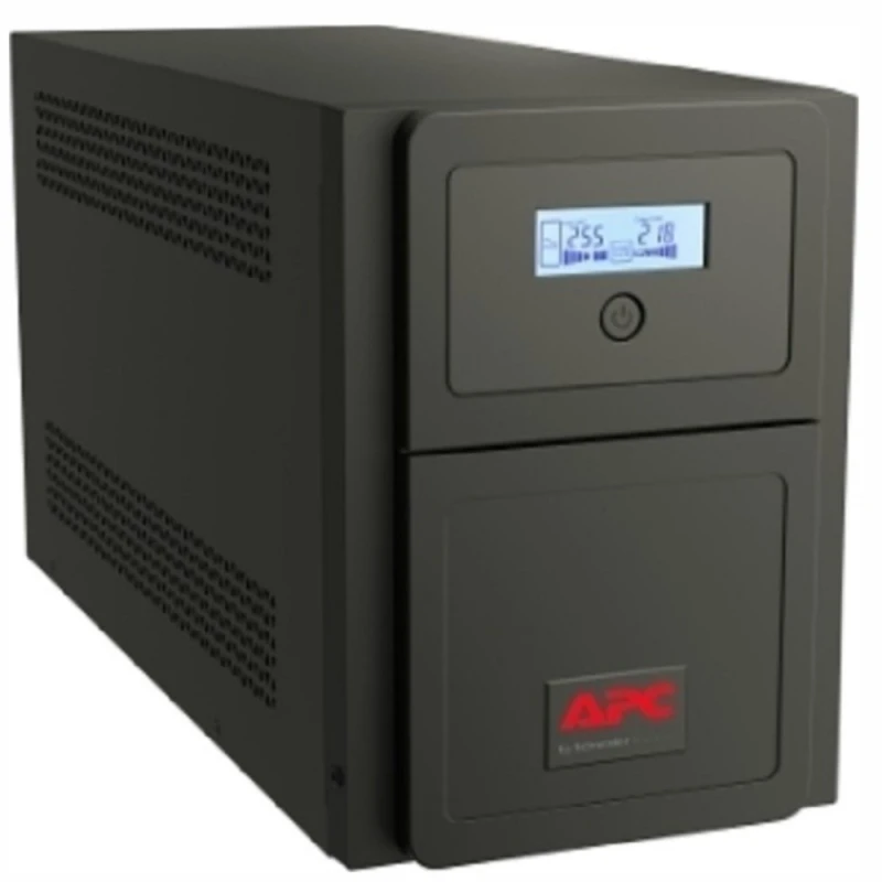 APC Easy UPS SMV750I‑MS, 750 VA/525 W, 230 V, Line‑Interactive UPS, AVR, LCD, Tower, Black
