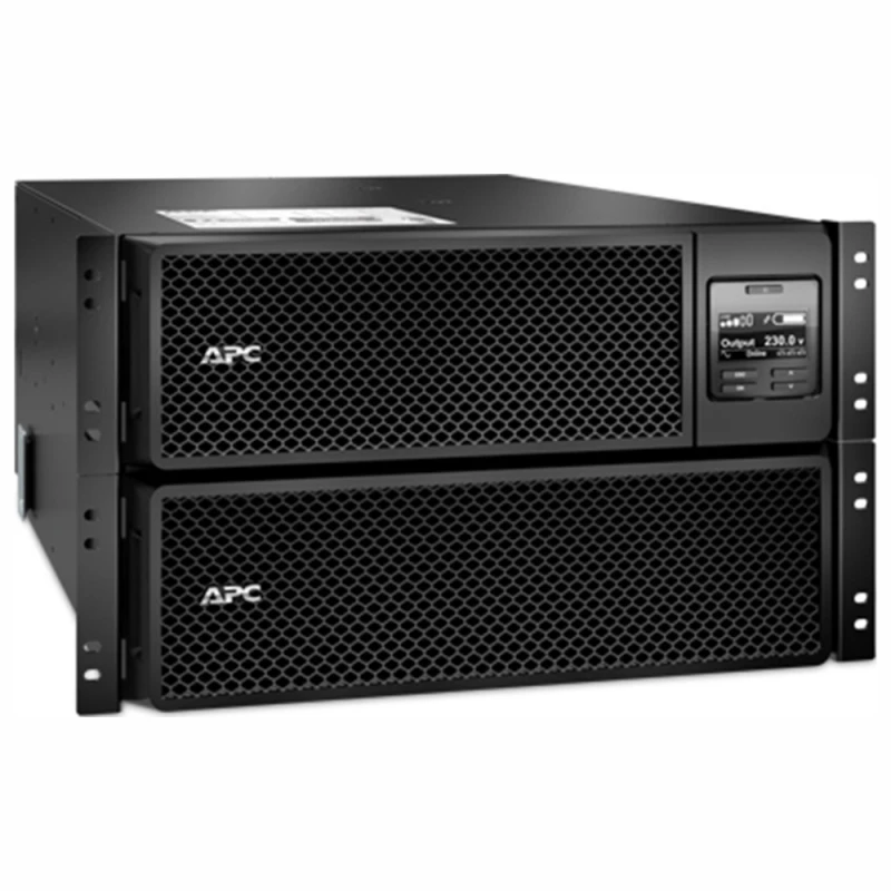 APC Smart-UPS SRT10KRMXLI, 10 kVA/10 kW, Online UPS, 230 V/400 V, Rackmount 6U, Network Card, Extended Runtime, Black