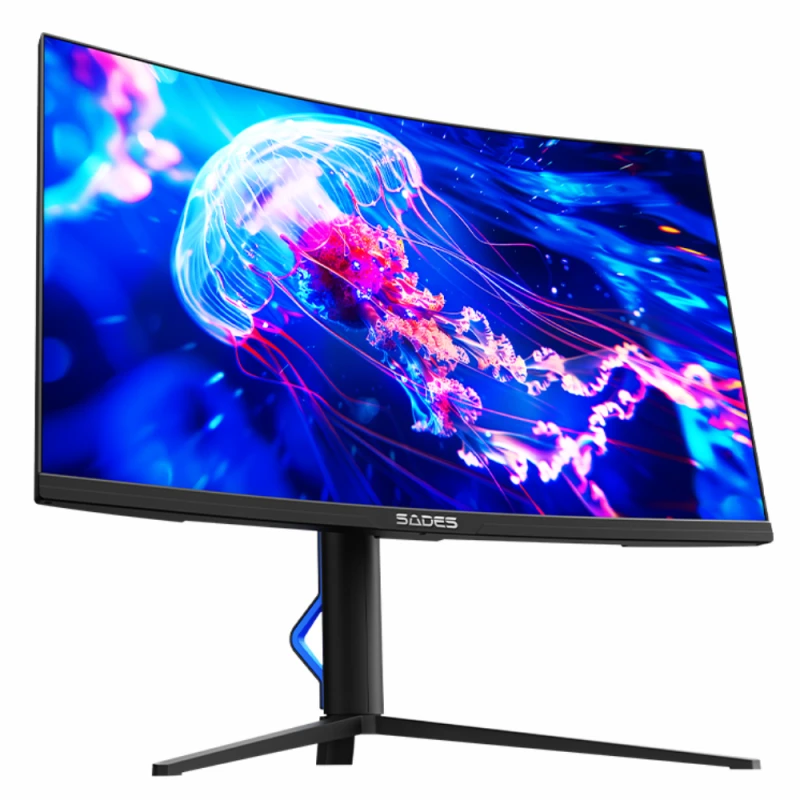 Sades BX-Jellyfish 27" Curved Gaming Monitor, FHD, 280Hz, 0.5ms, HDMI 2.1, Adaptive Sync, RGB Lighting, Height Adjustable Stand, DisplayPort | SA-HC03F27B