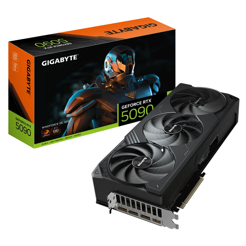 GIGABYTE GeForce RTX 5090 WINDFORCE OC 32GB DDR7 PCI Express 5.0 ATX Graphics Card | GV-N5090WF3OC-32GD