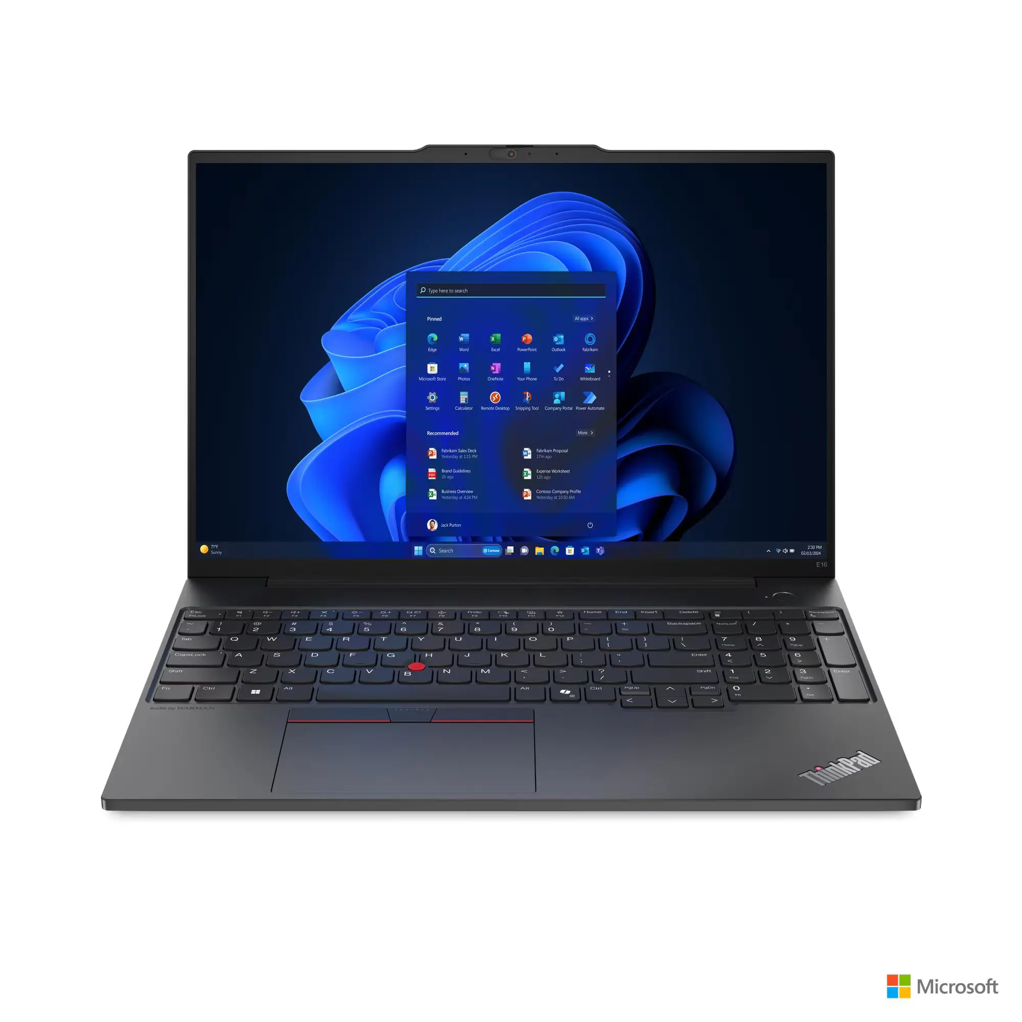 Lenovo ThinkPad E16 Laptop, 16" WUXGA Display, Intel Core Ultra 5 125H, 8GB RAM, 512GB SSD, Windows 11 Pro, ENG-AR Keyboard | 21MA0008GR