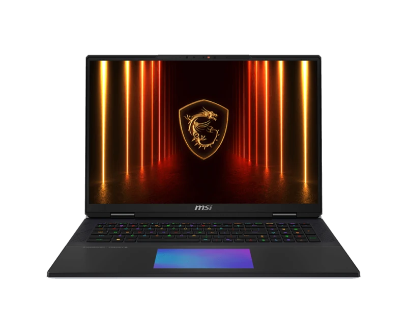 MSI Titan 18 HX AI A2XWJG Gaming Laptop, 18" UHD+ MiniLED 120Hz Display, Intel Core Ultra 9 285HX, 64GB RAM, 4TB SSD, GeForce RTX 5090 24GB GPU, English-Arabic KB, Win11, Core Black | 9S7-182421-057