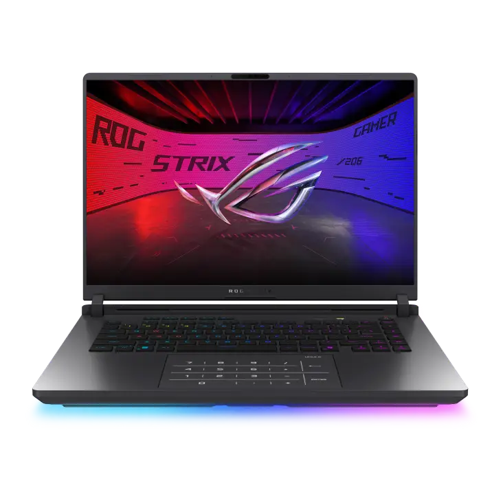 ASUS ROG STRIX G16, Intel Core i9 14900HX, 32GB RAM, 1TB SSD, 16" WQXGA(2560x1600) 240Hz, 8GB NVIDIA RTX 5070, Win11 Home, Eng-Arb Keyboard, Gray + ROG Backpack & Mouse | G615JPR-G91621W