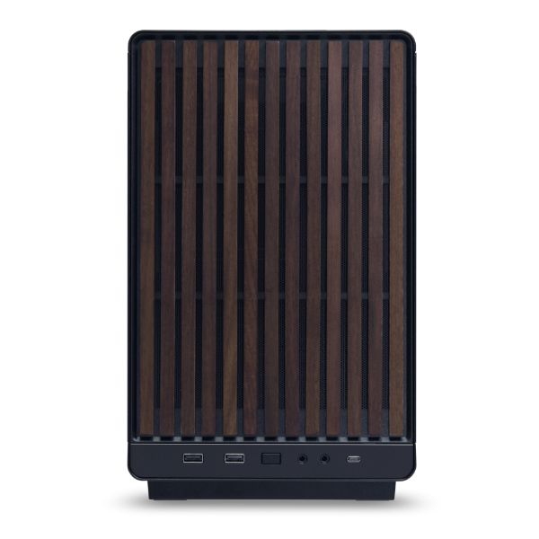 lian li A3 M-ATX Micro Computer Case, Black (Wood Edition), Side & Top Steel Mesh Panels  | A3-mATX-WD BLACK