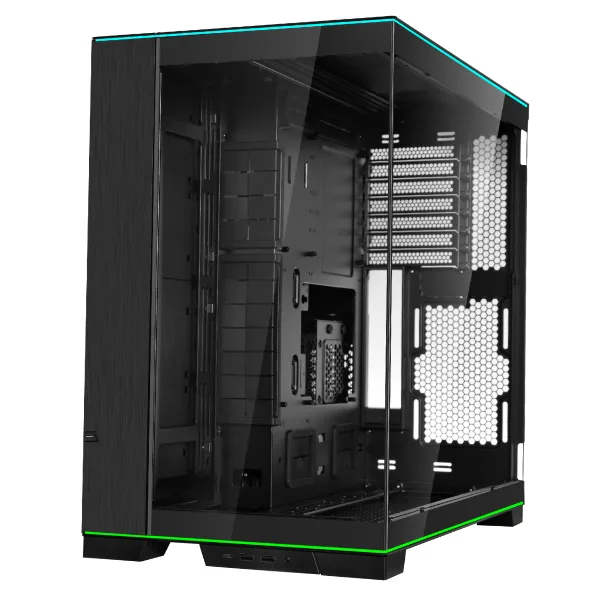 Lian Li O11D EVO RGB E-ATX Gaming Dual Chamber Case, Front and Side Tempered Gass Panels, ARGB Lighting Strips, G99.O11DERGBX.00