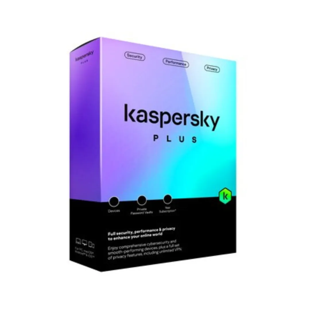 Kaspersky Plus Internet Security 2025 – 1-Year License for 5 Devices | Anti-Hacking, Behavioral Shield & Threat Removal