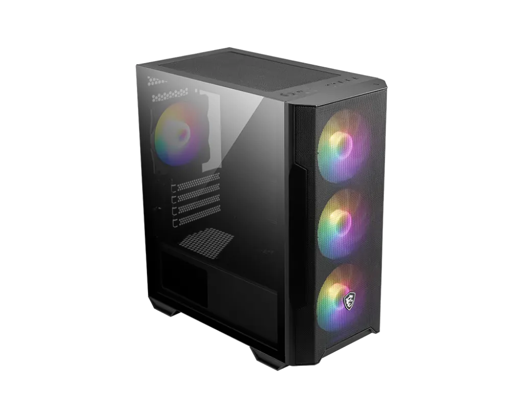 Gaming PC – AMD Ryzen 5 7600X, RTX 5060 OC 8GB, 32GB DDR5 RAM, 1TB NVMe SSD, 240mm AIO Liquid Cooler, B650 mATX, 750W PSU, RGB Glass Case | Powered by MSI