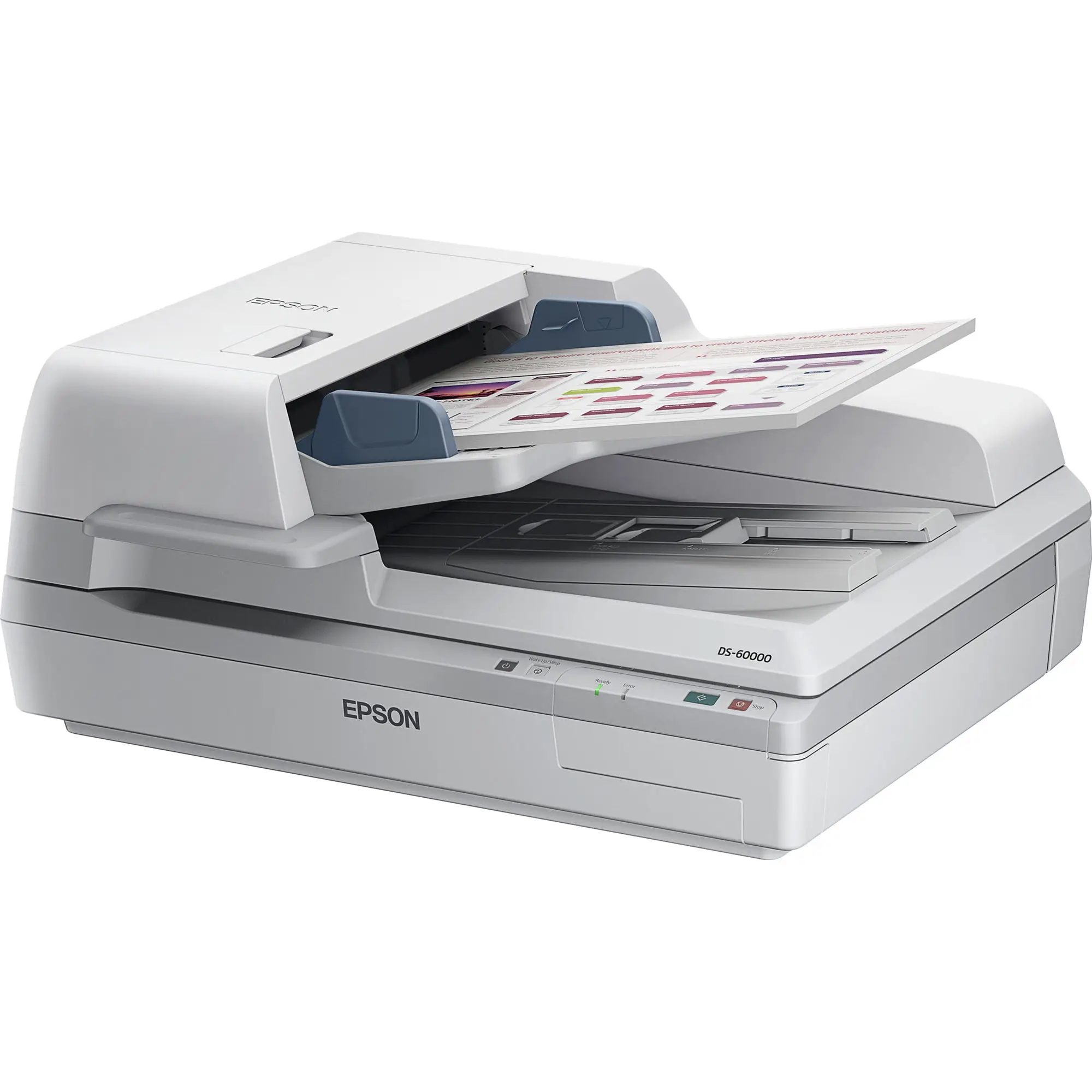 Epson DS-60000N A3 Network Document Scanner, 40ppm, Duplex, 600dpi, USB 2.0, Gigabit Ethernet, ADF 200 Sheets | B11B204231BU