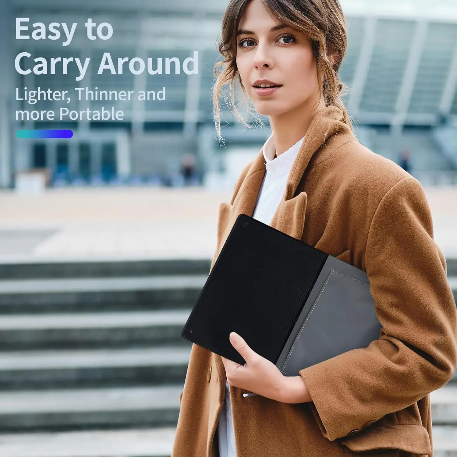 V2COM F3 14" Triple Laptop Monitor Extender, Dual Foldable Full HD IPS Screens, USB-C & HDMI, 270° Rotation, Lightweight Aluminum, Windows/macOS | F3