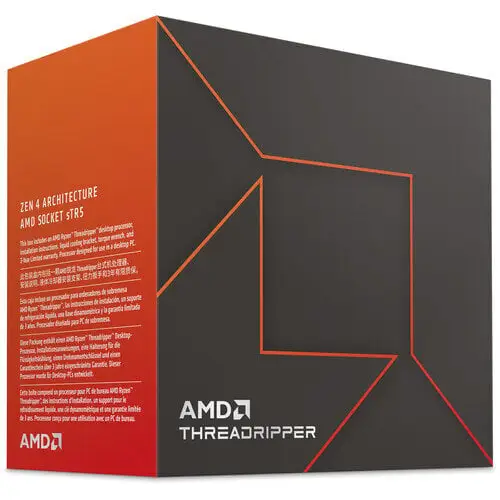 AMD Ryzen Threadripper 7980X CPU, 64 Cores 128 Threads, 5.1GHz Boost, 256MB L3 Cache, PCIe 5.0, DDR5, 350W TDP, sTR5 Socket | 100-100001350WOF