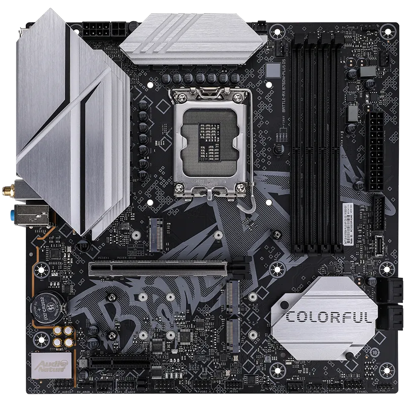 Colorful BATTLE-AX B760M-PLUS WIFI D5 V20 Micro-ATX Motherboard | DDR5 Support, 12+1+1 Power Phase, Triple PCIe 4.0 M.2, USB 3.2 Type-C, 2.5G LAN, WiFi 6 & Bluetooth 5.2, ARGB Sync